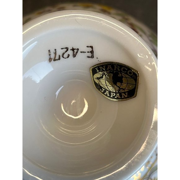 Vintage Inarco Yellow Rose Tea Cup Saucer Gold Trim Japan Footed - Picture 2 of 6